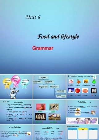 七年级英语上册(Unit 6 Food and lifestyle)课件 (新版)牛津版 课件