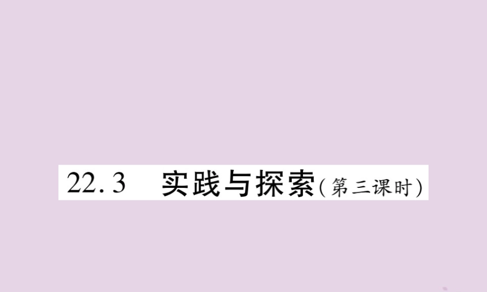 九年级数学上册 第22章 一元二次方程 223 实践与探索(第3课时)课件 (新版)华东师大版 课件