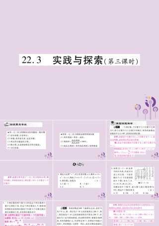 九年级数学上册 第22章 一元二次方程 223 实践与探索(第3课时)课件 (新版)华东师大版 课件