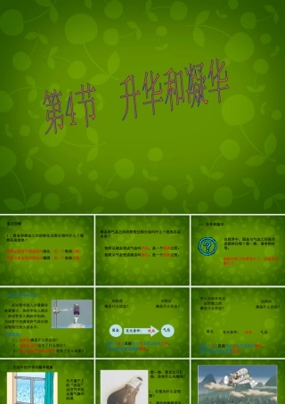 八年级物理上册 第四章 第4节 升华和凝华课件 粤教沪版 课件