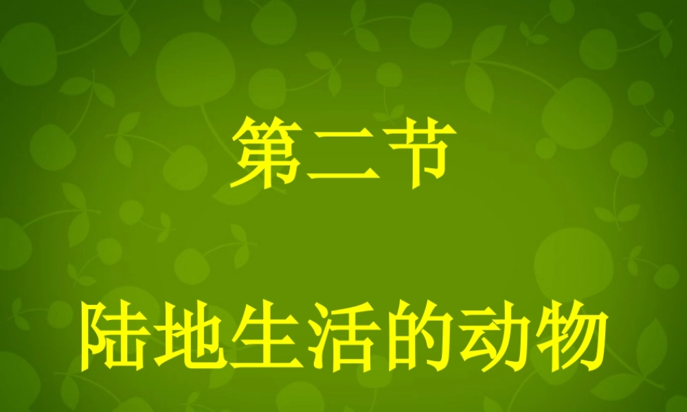 八年级生物上册 5.1.2 陆地生活的动物课件2 新人教版 课件