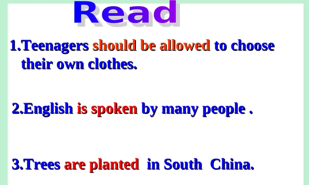 九年级英语(被动语态)课件