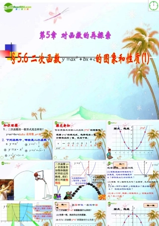 九年级数学上册 56 二次函数y=ax2bxc的图象和性质第一课时课件 青岛版 课件