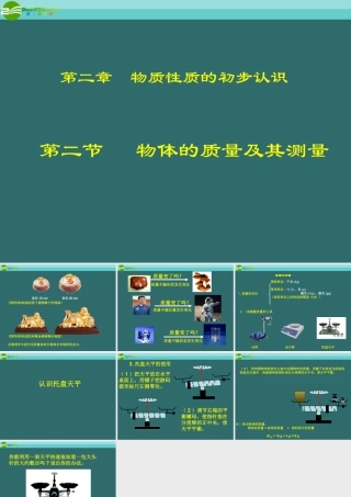 八年级物理上册 2.2物体的质量及其测量课件 北师大版 课件