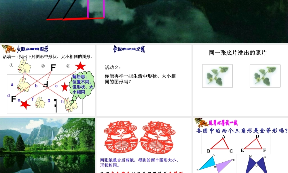 课件.1全等三角形课件ppt