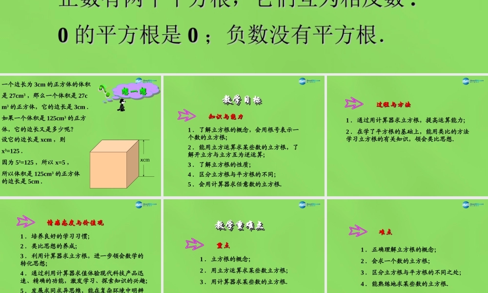 七年级数学下册(6.2 立方根)课件3 (新版)新人教版 课件