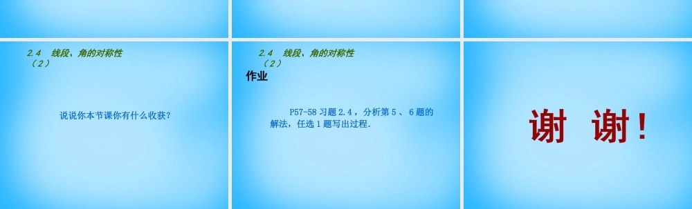 八年级数学上册 2.4 线段、角的对称性课件2 (新版)苏科版 课件
