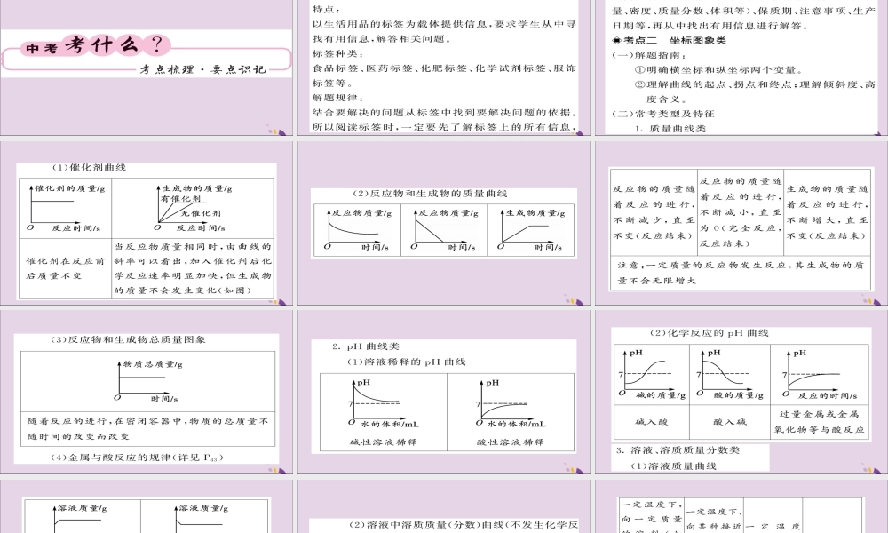 中考化学总复习 第二轮 专题训练 提升能力 专题二 图像图表题课件
