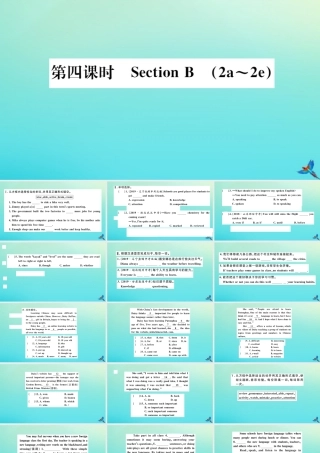 九年级英语全册 Unit 1 How can we become good learners(第4课时)习题课件 (新版)人教新目标版 课件