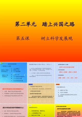 九年级政治 第二单元 踏上强国之路复习课件 北师大版 课件