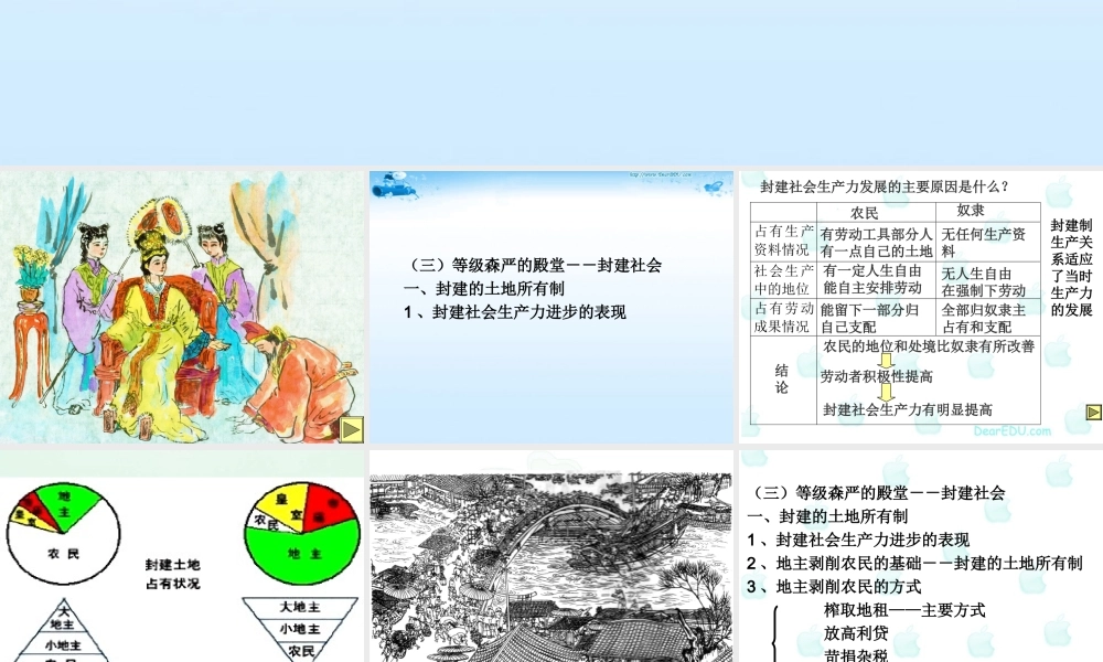 初三政治等九年级森严的殿堂 封建社会[整理]人教新课标版 课件
