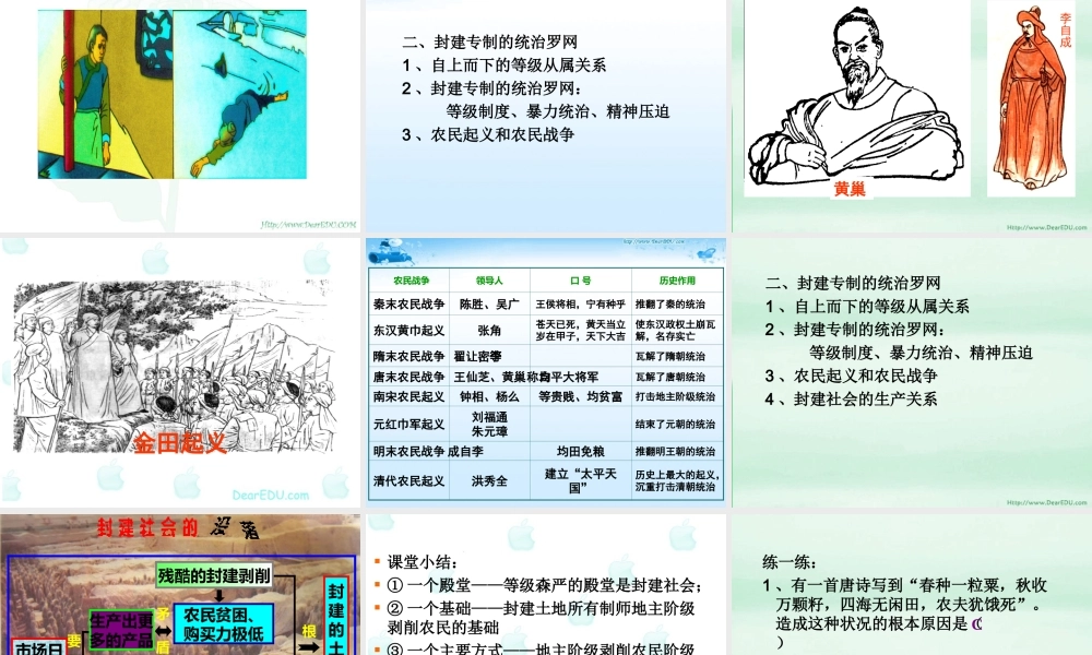 初三政治等九年级森严的殿堂 封建社会[整理]人教新课标版 课件
