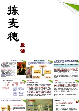 七年级语文上册(拣麦穗)课件 冀教版 课件