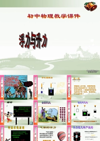 初中物理教学课件浮力与升力(复习)(沪粤版) 课件