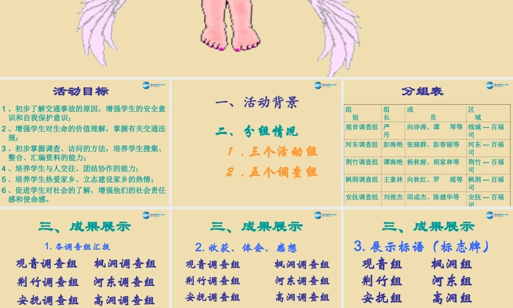 中学安全教育主题班会(关爱生命 安全出行)课件