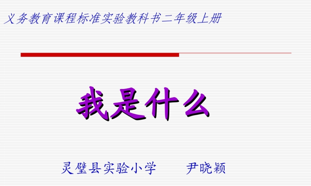 二年级语文我是什么课件