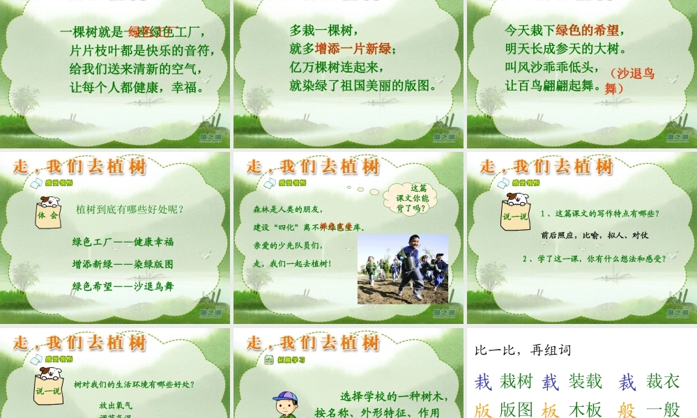 走我们去植树第一课时