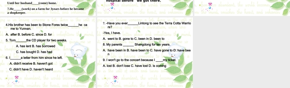 九年级英语过去完成时中考英语复习课件专题辅导 课件