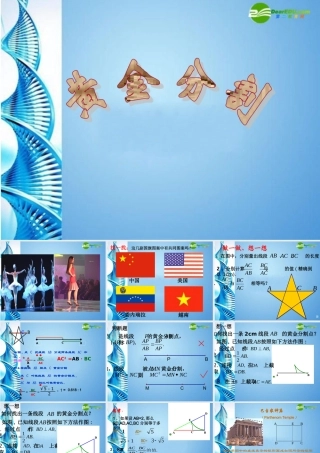 八年级数学下册 4.2(黄金分割)课件 北师大版 课件