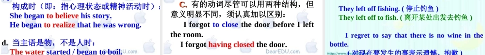 人教版高一英语动名词 课件