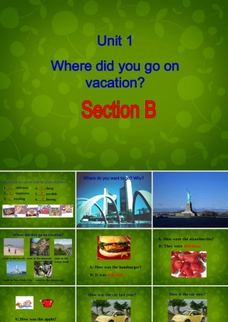 八年级英语上册 Unit 1 Where did you go on vacation Section B课件 (新版)人教新目标版 课件
