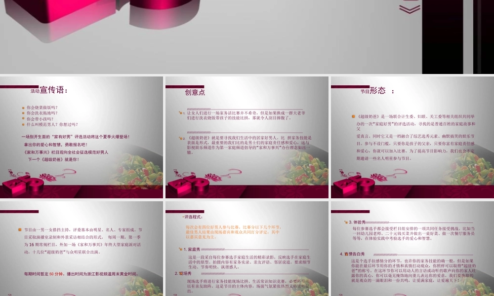 《家和万事兴-超级奶爸》特别策划栏目简介