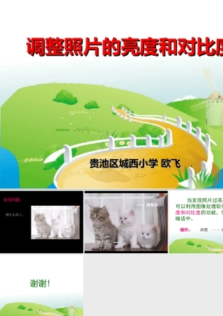 （微课课件）调整照片的亮度和对比度