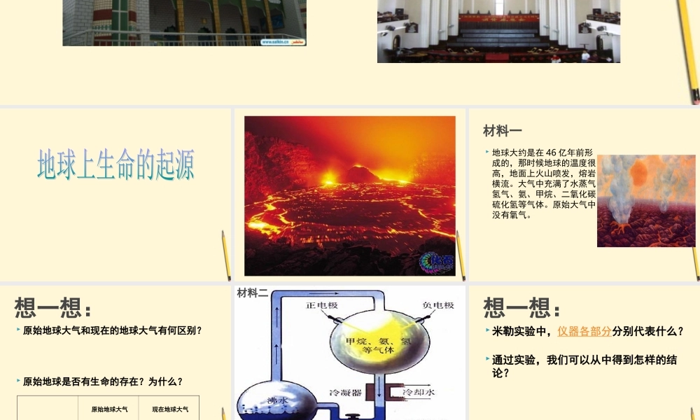 八年级地理(地球上生命的起源)课件 人教新课标版 课件