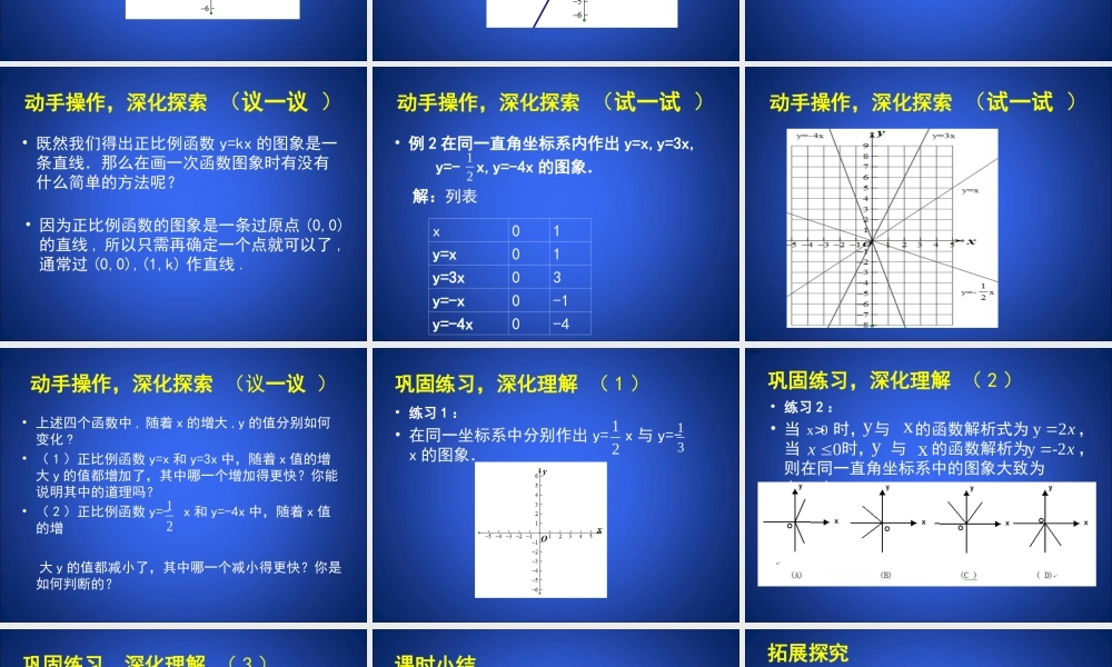 一次函数和图象第课时