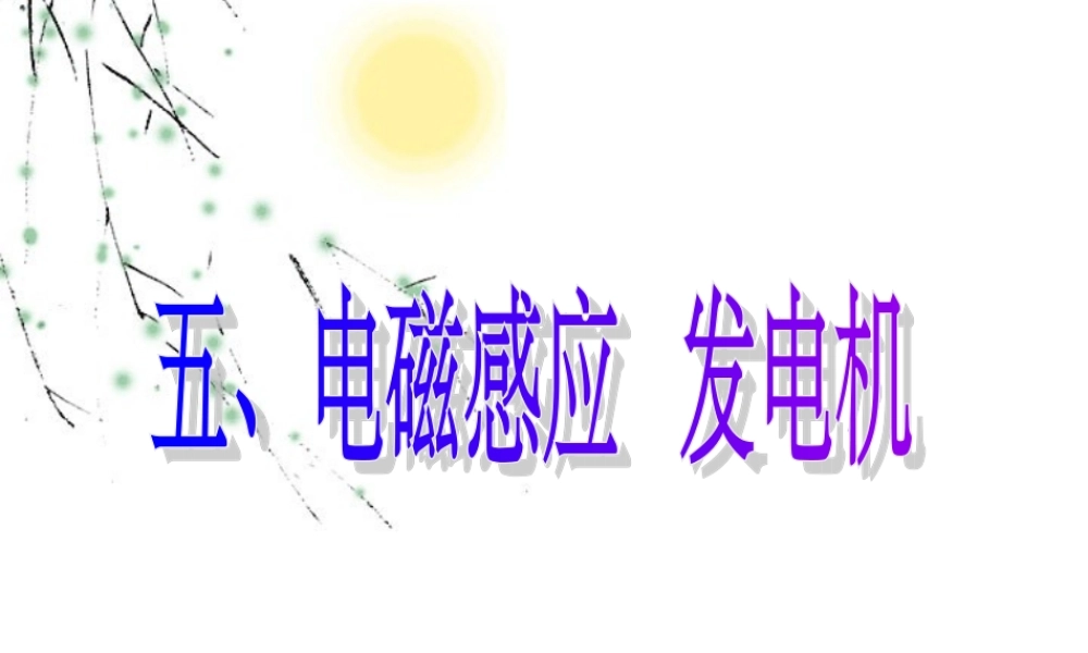 九年级物理电磁感应 发电机课件 苏教版 课件