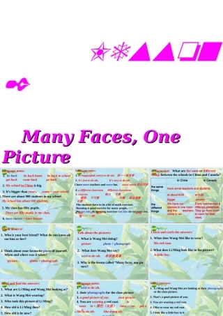 八年级英语上册 Lesson 2 Many Faces, One Picture课件 冀教版 课件