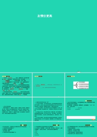 八年级道德与法治上册 第一单元 步入青春年华 第3课 共享花季友情 第2站 友情价更高课件 北师大版 课件