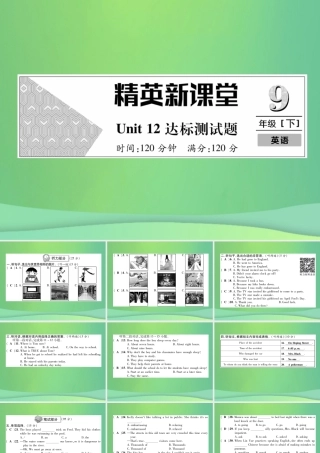 九年级英语全册 Unit 12 Life is full of the unexpected达标测试卷课件 (新版)人教新目标版 课件