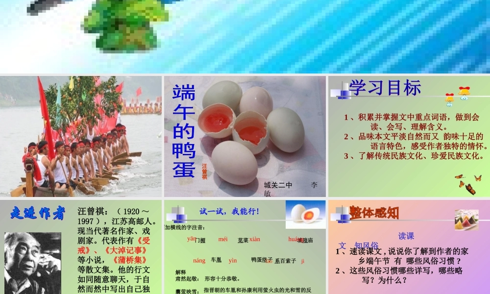 端午的鸭蛋李敏