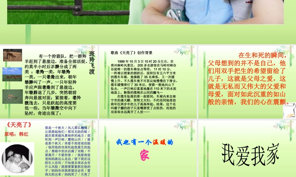 七年级语文上册 第五单元 综合性学习(我爱我家)活动课件6 新人教版 课件