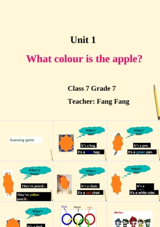 七年级英语上册 Starter Module 3 Unit 1 What colour is the apple课件4 外研版 课件
