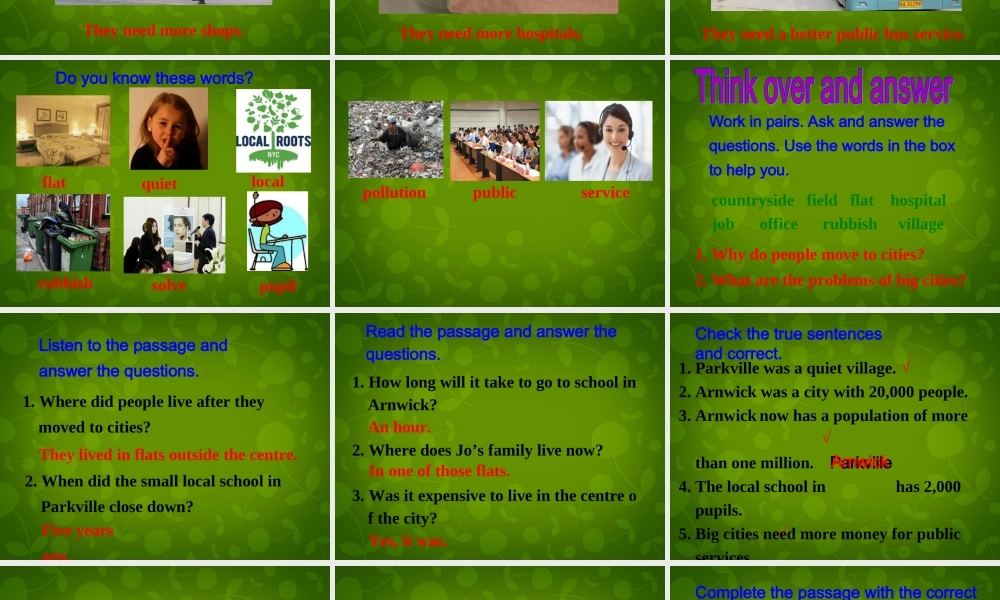 八年级英语上册 Module 9 Unit 2 Arnwick was a city with 000 people课件 (新版)外研版 课件