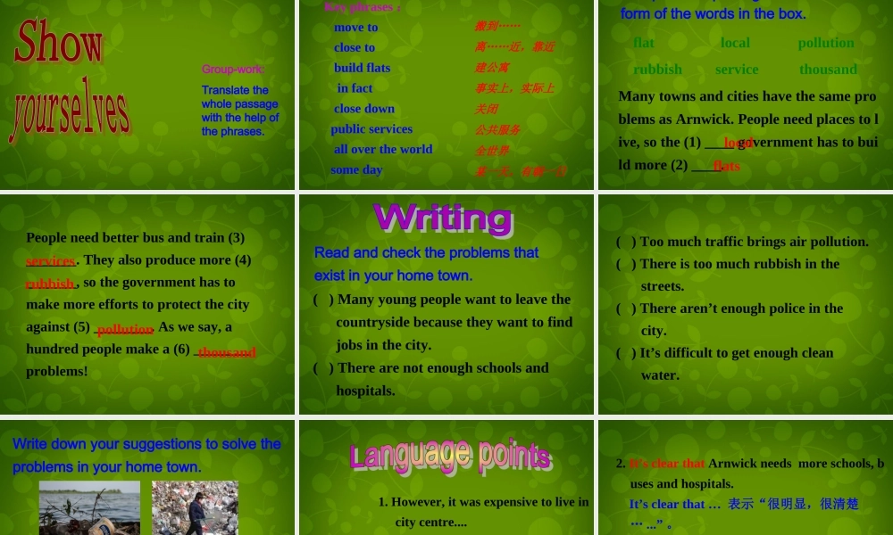 八年级英语上册 Module 9 Unit 2 Arnwick was a city with 000 people课件 (新版)外研版 课件