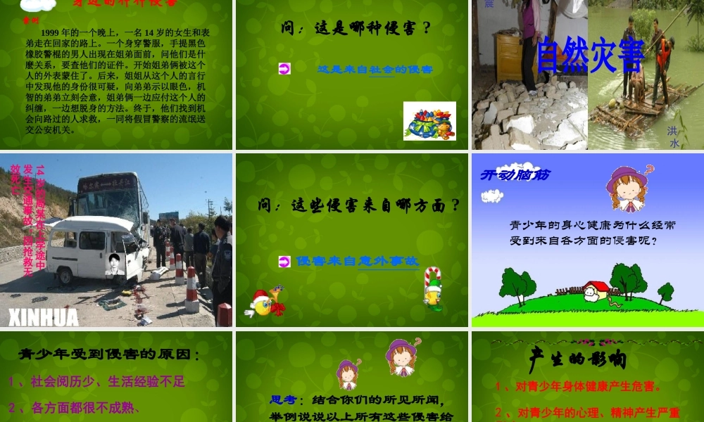 中学七年级政治上册 9.1 身边的侵害与保护课件 新人教版 课件