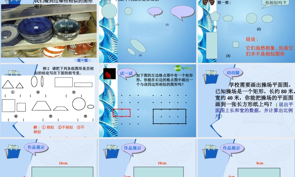 九年级数学上册 31相似的图形课件 湘教版 课件