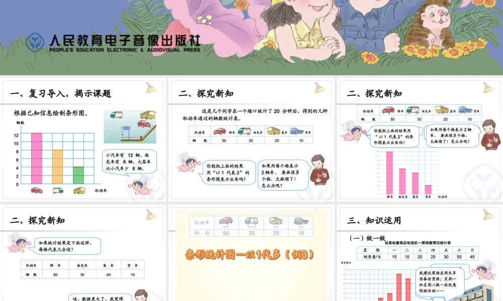 最新人教版四年级数学上册课件认识条形统计图(3)