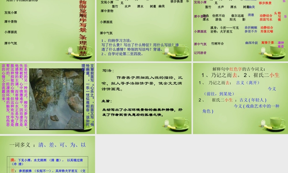 八年级语文上册 5.24 小石潭记课件 鲁教版 课件