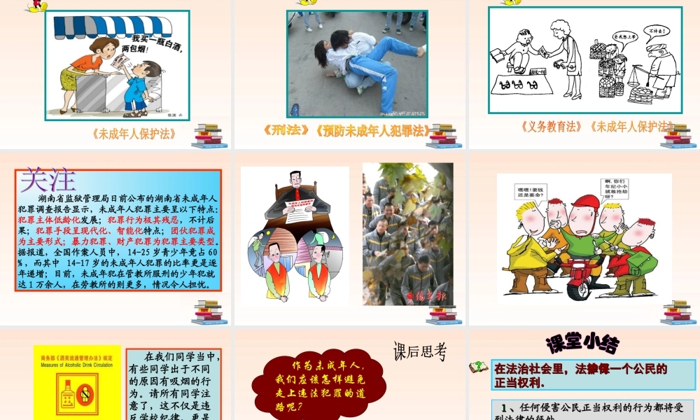 八年级政治上册 第五单元第一节 生活中的法律保护课件 湘教版 课件