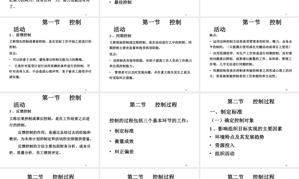《管理学》第五篇：控制