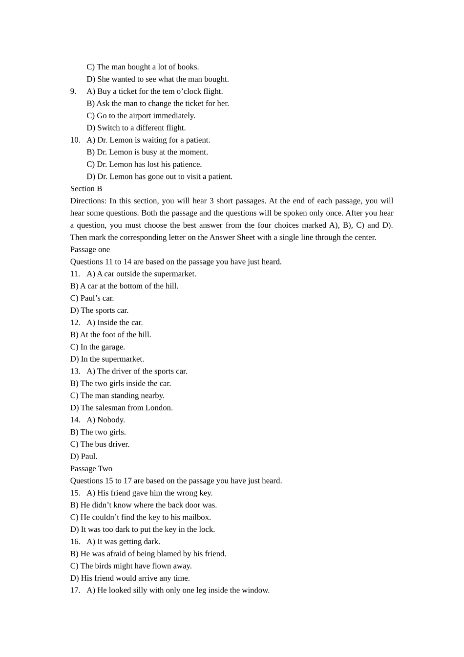 《2000-2010英语四级考试真题听力原文及答案》_第2页