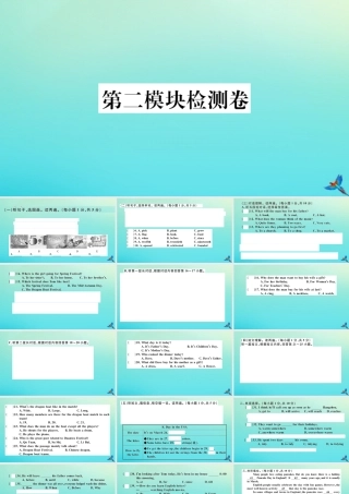 九年级英语上册 Module 2 Public holidays检测卷习题课件 (新版)外研版 课件