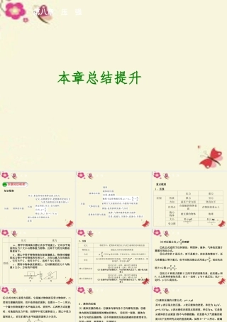 八年级物理全册 第8章 压强复习课件 (新版)沪科版 课件