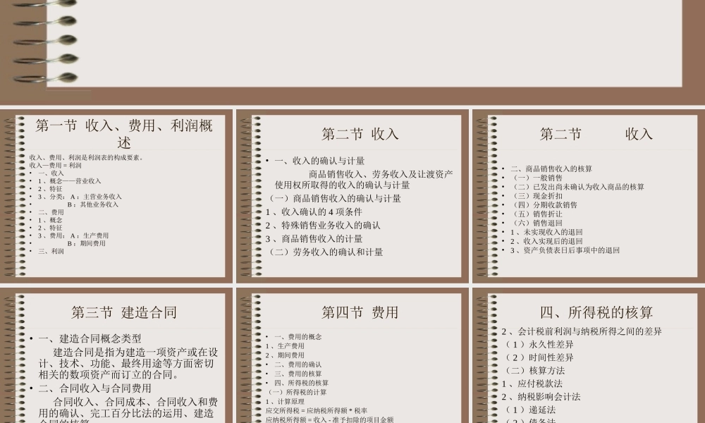 中级财务课件-第十一章-收入费用利润