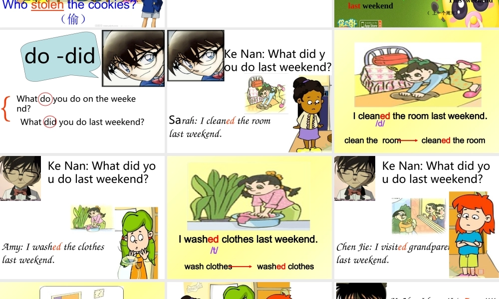 小学六年级英语Last_weekend_ALet'slearn