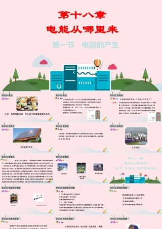 九年级物理全册 第十八章 电能从哪里来课件 (新版)沪科版 课件